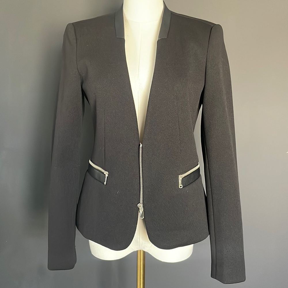 Zara basics jacket with snake print detail
